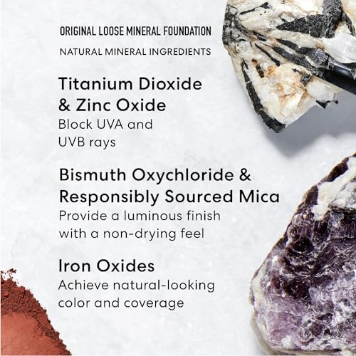 bareMinerals Original Get Started Kit, 4 Piece Mini Mineral Makeup Includes Original Loose Foundation, Face Primer, Setting Powder, Brush, Travel Sizes, Must-Have Kit, Vegan