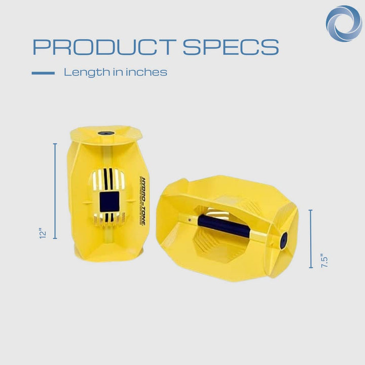 Aquastrength Hydro-Tone Total Body Pool Exercise System | Isokinetic Functional Water Weights | Build Muscle - Easy on Joints | Water Aerobics | Quick Start Guide