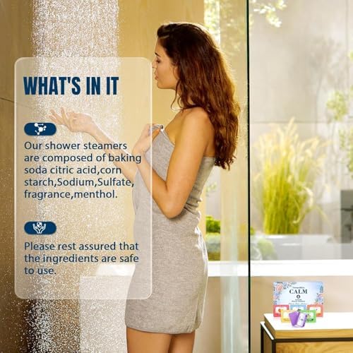 Shower Steamers with Natural Fragrance, 12 Pack Shower Bath Bombs, Mother's Day Presents, Luxury Self Care & Relaxation, Birthday Presents for Women and Men