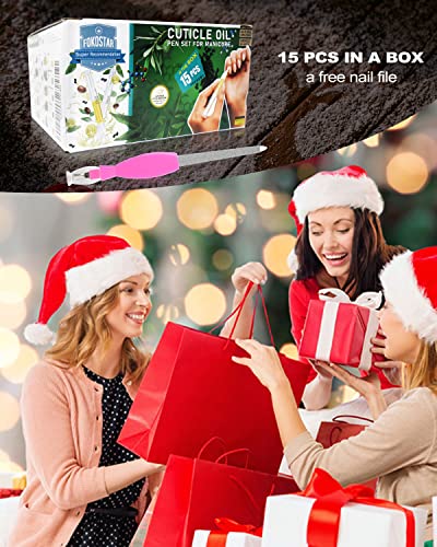 Nail & Cuticle Oil Pen 15Pcs Kit Manicure Essentials Strengthening with Different Naturale Scents Salone SPA Hydrating Repair Treatment Supplies