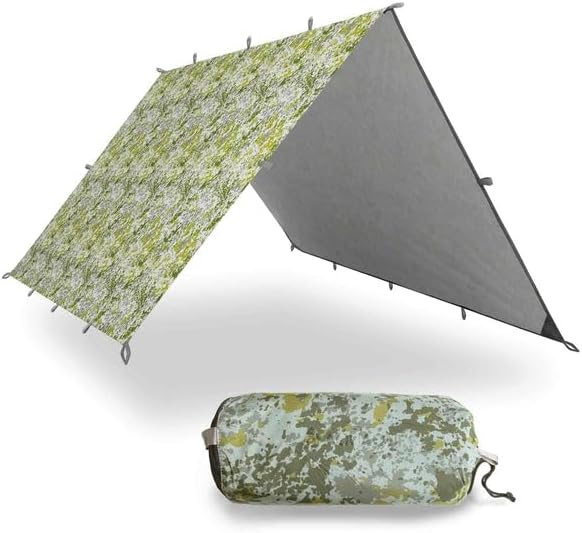 AquaQuest Safari Camping Tarp - Lightweight Durable Rain Fly - Waterproof Camping Essentials for Hiking, Backpacking & Hammock