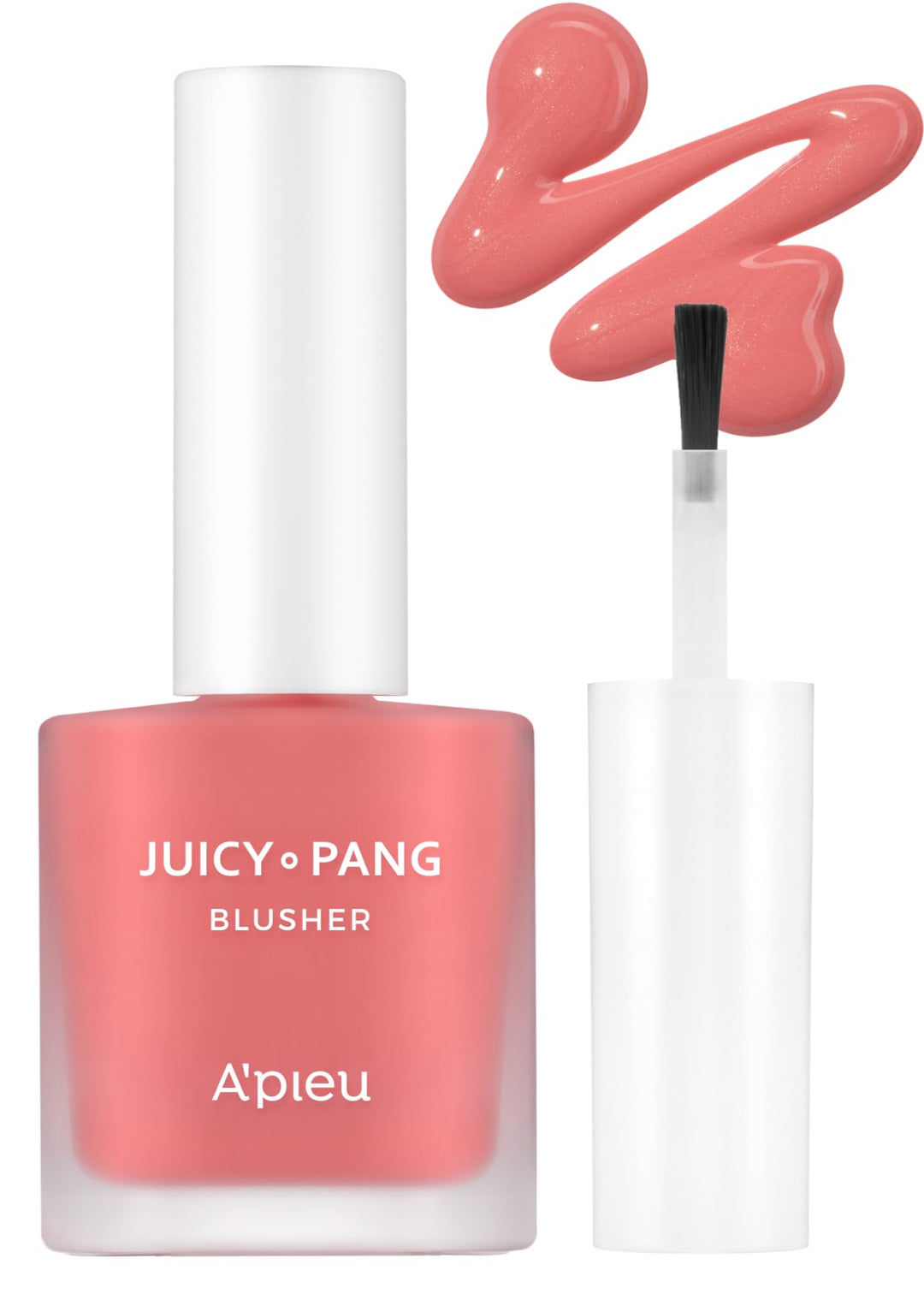 A'PIEU Juicy-Pang Water Blusher [PK04] (0.31 fl oz) - Dewy-Liquid Cheek Color with Fruity Tint and Soft Blendable Texture. Fruit Extract Blend, Rose Flower Water.