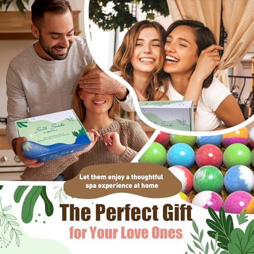 Bath Bombs for Women Gift Set, 20 Organic Bath Bombs with Essential Oil, Handmade SPA Bubble Bath for Relaxing, Gift for Her/Him, Women, Girls, Wife, Mother