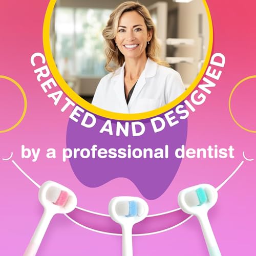 Trueocity Extra Soft Toddler Toothbrush, Toddler Toothbrushes 1-2 1-3 2-4, Toothhugger High Efficient 3 Sides Baby Toothbrush 12 Months and Up, Infant Training Brush, Sensory Oral Care Set (3 Pack)