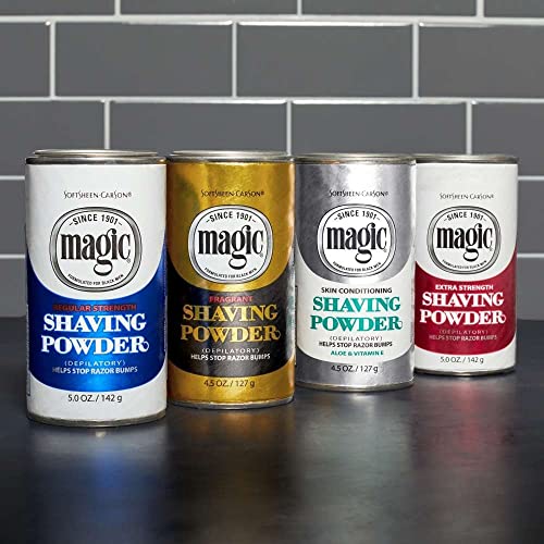 Soft Sheen Carson Magic Regular Strength Shaving Powder Blue 5Oz/142G by Magic