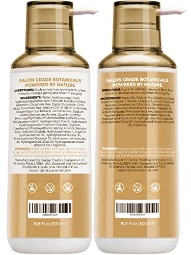 Coconut Shampoo and Conditioner Set - Sulfate Free and Paraben Free Intense Moisturizing Treatment with Jojoba - For Hydrating Your Scalp and Restoring Dry and Damaged Hair
