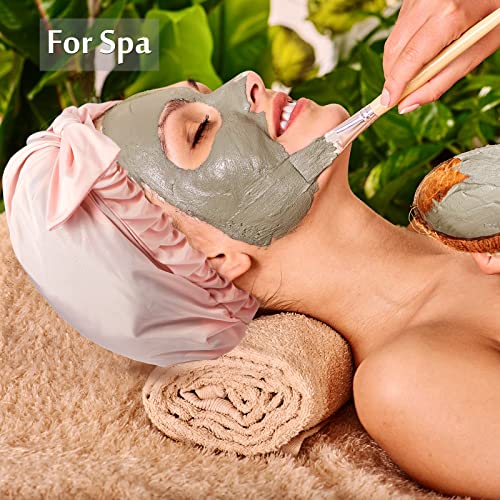 4 Pcs Shower Caps for Women, Waterproof Reusable Shower Hair Caps Bowknot Satin Bath Hair Caps Elastic Hem Turban Bath Caps for Long Short Curly Hair Women Girls (Stripe)