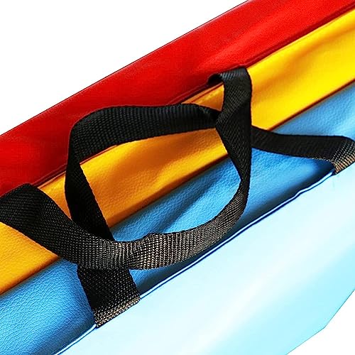 BalanceFrom Folding Gymnastics Mat Home Gym Floor Tumbling Equipment, Multicolor