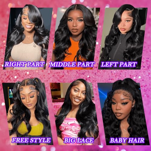 28 INCH 13x6 Lace Front Wigs Human Hair Body Wave Lace Front Wigs Human Hair Pre Plucked With Baby Hair Glueless Wigs For Women Hd Lace Front Wigs 180% Density