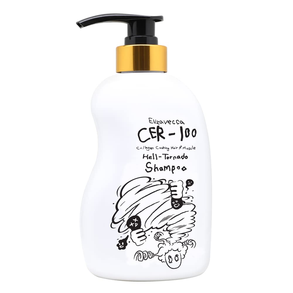 Elizavecca Cer-100 Collagen Coating Hair A+ Muscle Hell-Tornado Shampoo 500Ml/16.9 Fl.Oz. - Hair Shampoo Especially For Oily Hai