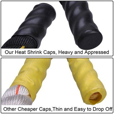 Smartxchoices Black Battle Rope 1.5''/2'' Width Exercise Training Workout Ropes 30/40/50 Ft Length Home Gyms Abdominal Muscle Biceps Abs Metabolic Fitness (1.5''*40ft)