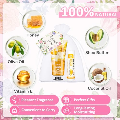 40 Sets Hand Cream Bulk and Lip Balm Bulk Gift Set, Bridal Shower Party Favors and Wedding Favors for Guests with Thank You Card Organza Bags, Baby Shower Favors, Thank You Gifts for Women