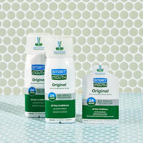 SmartMouth Original Activated 2-Pack Mouthwash & Single Packs, Travel Mouthwash, Fresh Mint