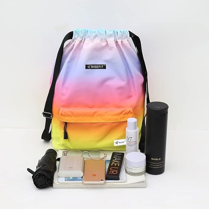 Waterproof Drawstring Bag, Gym Bag Sackpack Sports Beach Backpack for Men Women