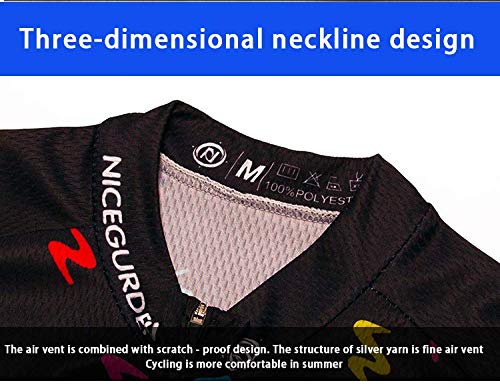 NICEGURDEN Long Sleeve Jersey Shirt Cycling Suits Set Shirt 3D Padded Pants, Sportswear Mountain Bike Wear Breathable Fitness Clothing (L, Yellow)