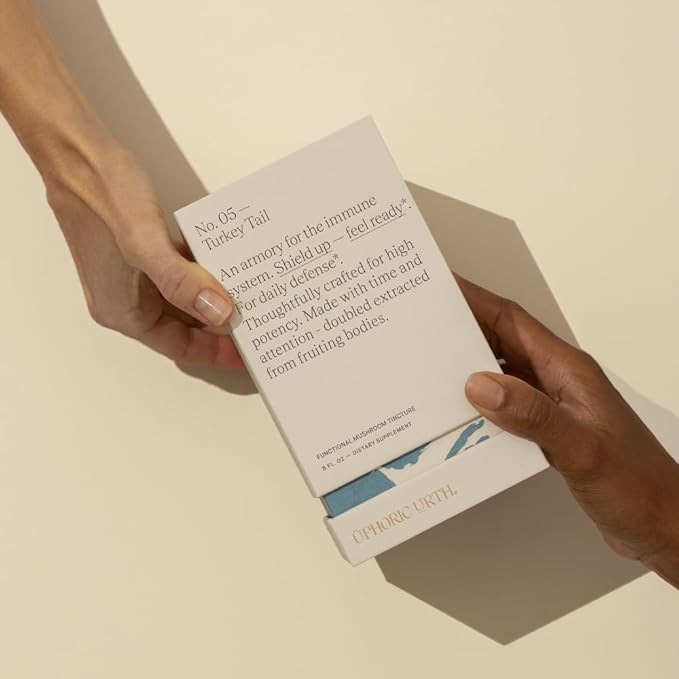 Turkey Tail Mushroom Extract - Double Extracted Fruitbody Mushroom Tincture | Immunity Booster, Manages Inflammation, Soothes Aches, Healthy Digestive Function, Antioxidants (60 Servings)