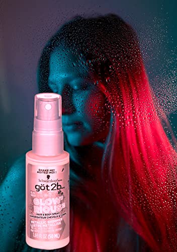 got2b GLOW'RIOUS Metallic Shimmer Hair Glitter & Body Glitter Duel Spray 1.69oz (Silver)