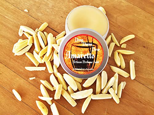 Amaretto Perfume Solid, Perfume Balm, Perfume Rub, Aromatherapy, Essential Oils, Almond Flavor, Natural Perfume, Cream Perfume, Fixative, 1 oz.
