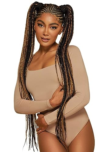 Outre X-Pression Braid Pre Stretched Braid 42" 3X (5 Pack, OFF BLACK 1B)