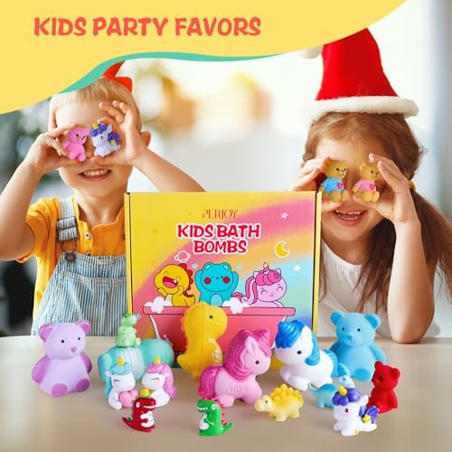 Bath Bombs for Kids, Organic Bubble Bath Kids Bath Bombs for Girls & Boys, Valentine Easter Christmas Basket Stuffers, Teen Girl Gifts Trendy Stuff, Party Favors