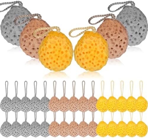 36 Pcs Bath Sponge Deep Cleansing Body Loofah Gentle and Deep Exfoliating Body Scrubber Bath Accessories Men Women Baby Sponge for Bathing Shower (Classic Color)
