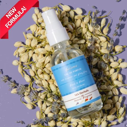 Balance Lavender & Ylang Ylang Cologne for Men | Woody Fougère Perfume + Notes of Amber, Jasmine, Cedarwood & White Musk | Eau de Parfum made w/Essential Oils | MA Herbals Natural Fragrance