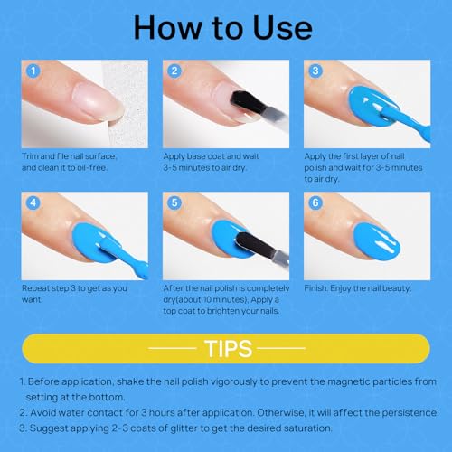 MIZHSE Quick Dry Nail Polish Set, 24 Colors Regular Nail Polish Non Gel, Air Dry Fast Neon Trendy Glitter Bulk Nail Lacquer Oil-based Long Lasting Fingernail Toe Home DIY Gift for Women