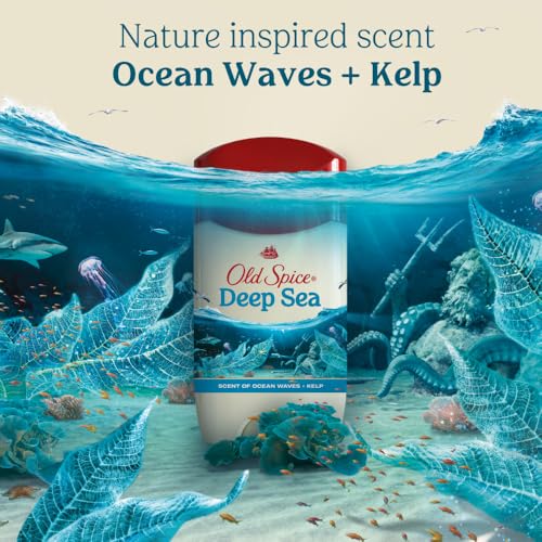 Old Spice Antiperspirant & Deodorant for Men, Deep Sea with Ocean Elements Scent, 2.6 oz