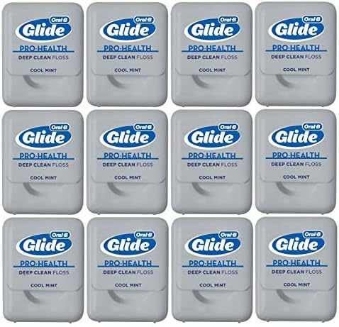 Glide Deep Clean Floss Cool Mint 4m (4, 3 yd/vg) (Pack of 12)