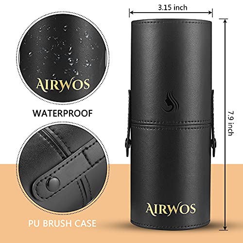 AIRWOS® Makeup Brushes Set Professional 14Pcs Makeup Brushes Pearl Flash Handles Premium Synthetic Foundation Face Powder Brush Blending Eyeshadow Concealers Makeup Brushes MakeUp Brushes with Case