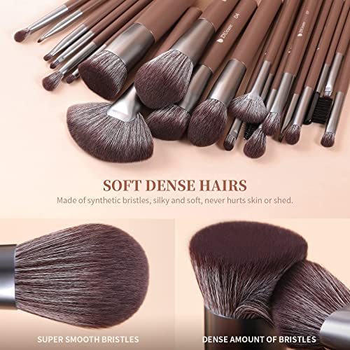 DUcare Makeup Brushes Professional with Bag 22Pcs Makeup Brush Set Premium Synthetic Kabuki Foundation Blending Brush Face Powder Blush Concealers Eye Shadows with Case