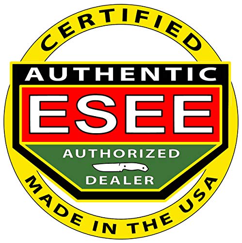 ESEE 4P Survival Knife – Field Tested Fixed Blade Knife with Molded Polymer Sheath & Clip Plate, Full Tang, Plain Edge – Durable Fixed Blade Knife with Sheath for Survival