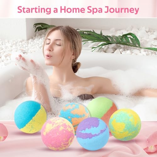 18PCS Bubble Bath Bombs Gift Set,Natural Handmade Bathbombs,Moisturizing Relaxing Shower Bombs,Organic Bath Bomb Kit Spa Gifts for Women,Men,Mom,Girls Boys and Birthday