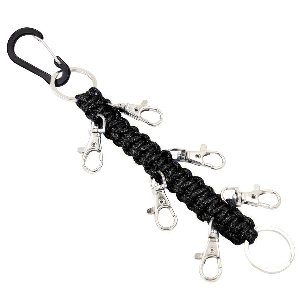 Deeka Paracord Handmade Cheer Bows Holder For Cheerleading Teen Girls High School College Sports -Glitter Black