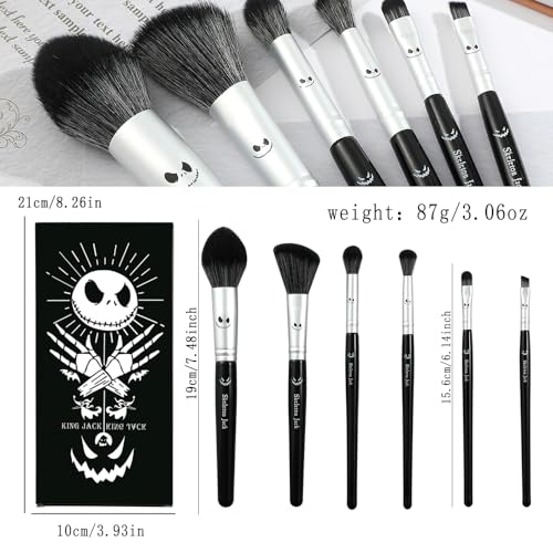 6 PCS The nightmare before Christmas Gifts with Box The nightmare before Christmas Makeup Brushes Eyeshadow Brushes Halloween Make Up Kit