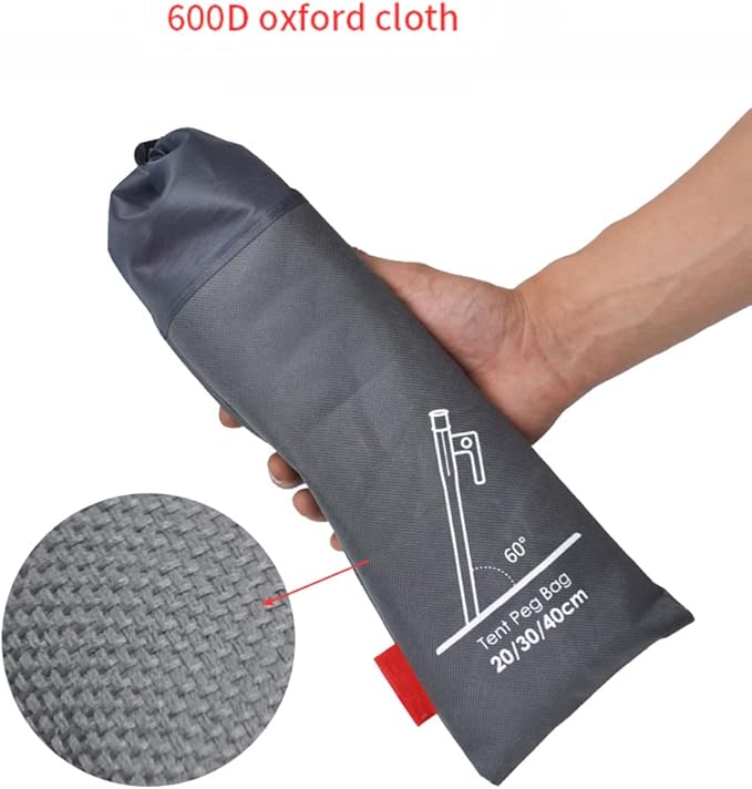 3PCS Camping Tent Stakes Sleeve Tent peg Storage Bag Camp Accesorries Bag(L, M, S)