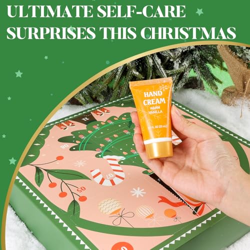 Advent Calendar 2024 12 Days of Christmas Advent Calendar for Women, BODY & EARTH Holiday Gift Baskets with Snowman Bath Bomb, Hand Cream, Body Lotion, New Year Bath Set for Women