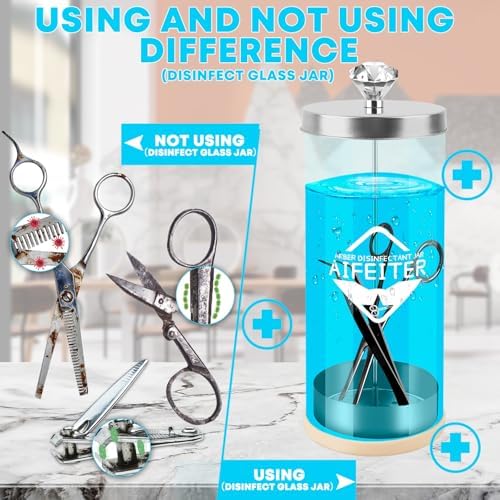 Barbicide 42 oz Disinfectant Jar with Stainless Steel Tray, Sterilizing Jar for Salon or Nail Spa