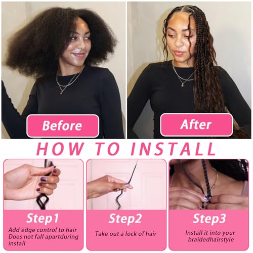 Human Braiding Hair 100g One Bundle/Pack 18 Inch Natural Black Body Wave Curly Bulk Human Hair for Braiding No Weft 100% Unprocessed Brazilian Human Hair Braiding Hair for Boho Braids