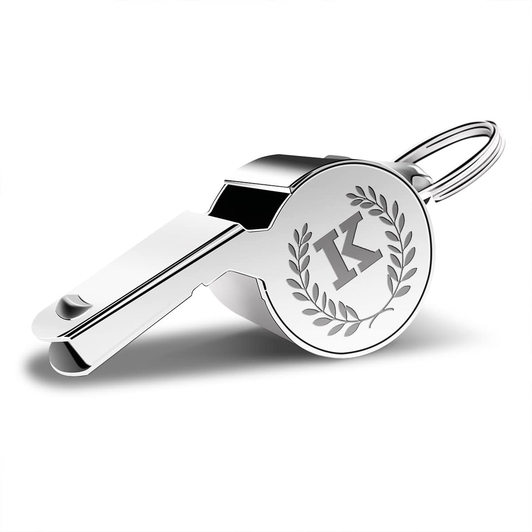 fkovcdy Letters Coach Gifts, Whistle for Coaches, Whistle Emergency, Thank You Coach Gifts, Coaches Whistle with Lanyard Coach Gift for Men Women Teachers Referees Sports Coach Outdoor,Letter K