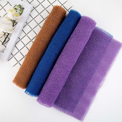 Afroscrub African Exfoliating Net Sponge - Afro Scrub Body Scrubber for Bath & Shower, Exfoliating Washcloth for Daily Use, Premium Bath Sponge (3 Pcs-D)