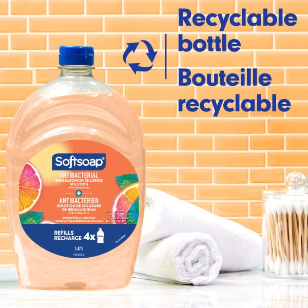 Antibacterial Soap Refill 50 Oz | Crisp Clean Scent | Pack of 2