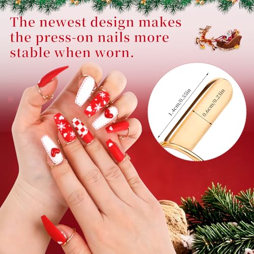 20Pcs Wudu Nail Rings, Reusable Nail Rings with 120Pcs Adhesive Nail Tabs, Size Adjustable Detachable Nail Rings for Halal Nail, Muslim Wearing Manicure Nails(Gold, Silver)