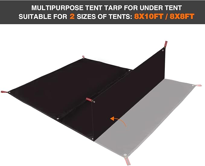 REDCAMP Ultralight Tent Footprint - 95" x116'', 4 in 1 Multifunctional Waterproof Camping Tent Tarp for Camping, Hiking and Survival Gear, Lightweight and Compact