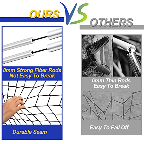 EVERRUSH Soccer Goal Pop Up Kids Toddler Soccer Goals Nets for Backyard Beach Soccer Training Net Mini Portable Foldable Football Goal Indoor Outdoor Lightweight Practice Soccer Net with Carry Bag