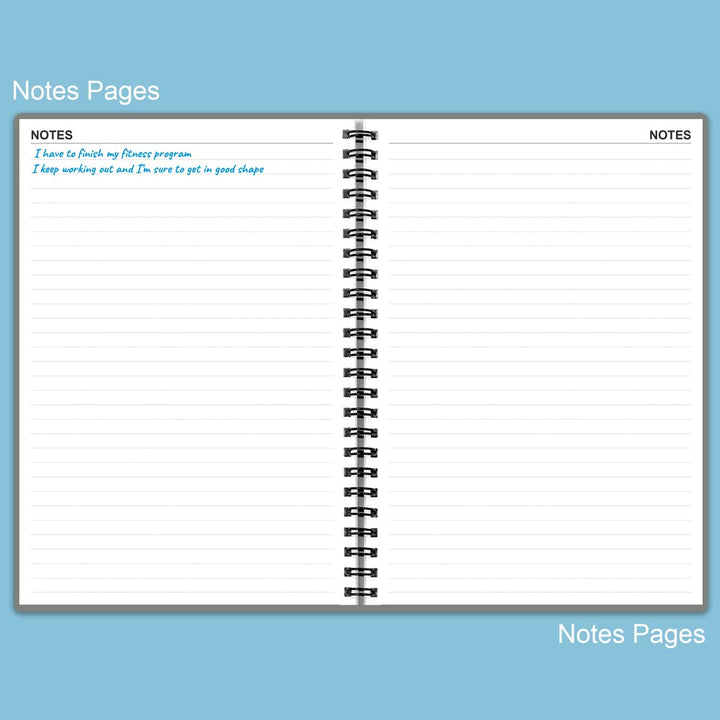 Fitness Planner for Women & Men - A5 Workout Log Book/Exercise Workout Log to Track Weight Loss, GYM, Bodybuilding Progress - Daily Health & Wellness Workout Journals, 5.8X8.25 In Workout Book