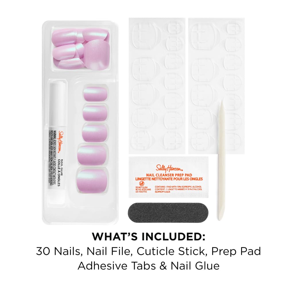 Sally Hansen Instant Cuticle Remover | Perfect Press-On Nails Kit | Salon-Quality