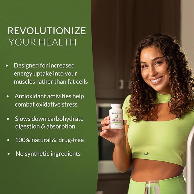 BIOptimizers Berberine Breakthrough 2.0 Supplement, 60 Capsules - Vegetarian, Gluten- and Soy-Free