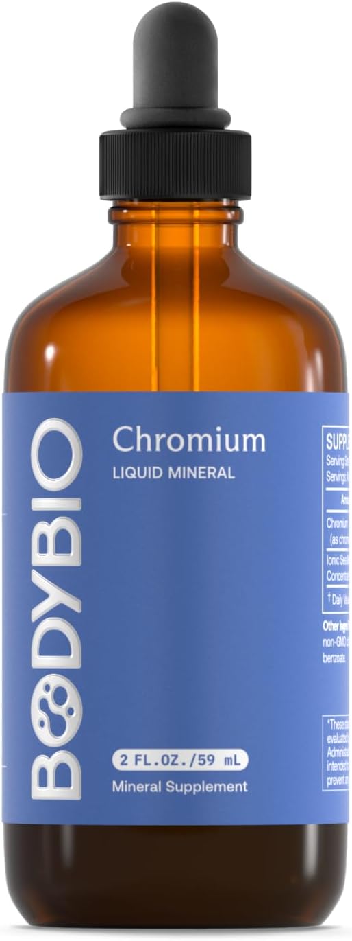 BodyBio - Liquid Chromium - High Absorption, Pure, Concentrated Chromium Supplement - 2oz