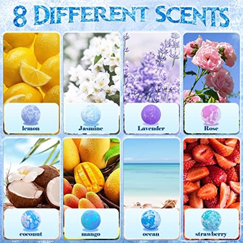 Kids Bath Bombs for Girls with Surprise Toys Inside, 8 Pack Natural Bath Bombs Handmade Spa Bath Fizzies with Jewelry Set Birthday Christmas Gift